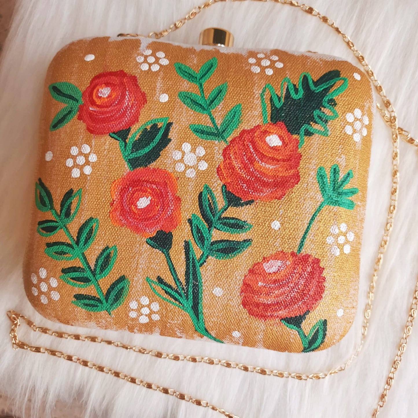 floral clutch bag
