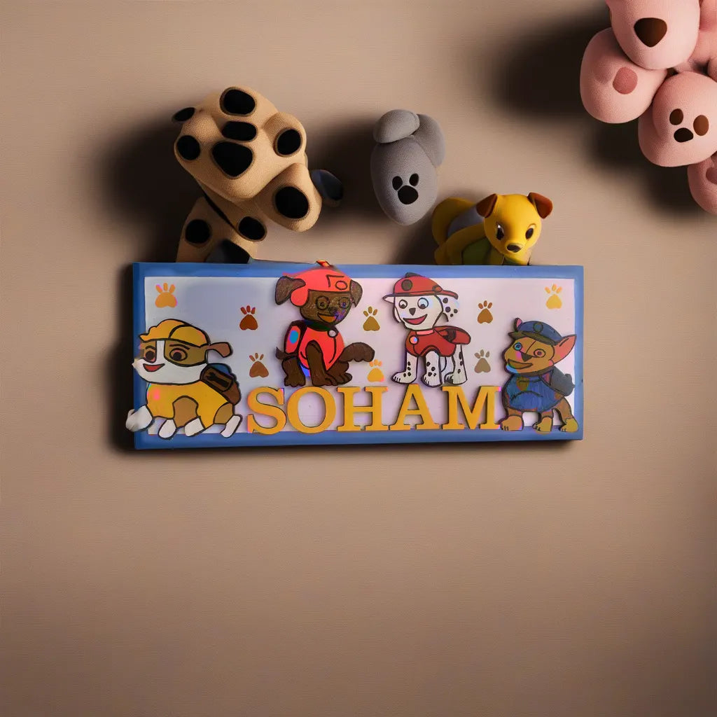 paw patrol nameplate for kids