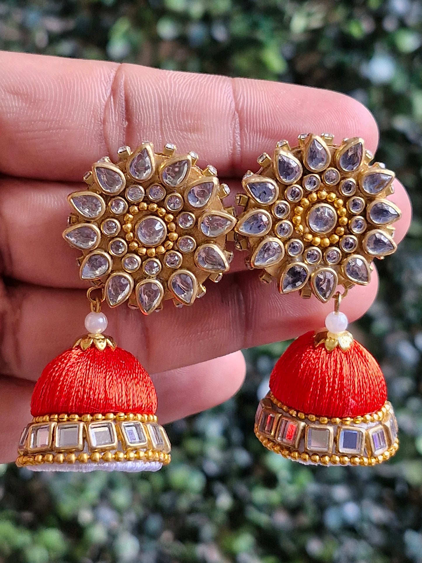 Hoop jhumki earrings