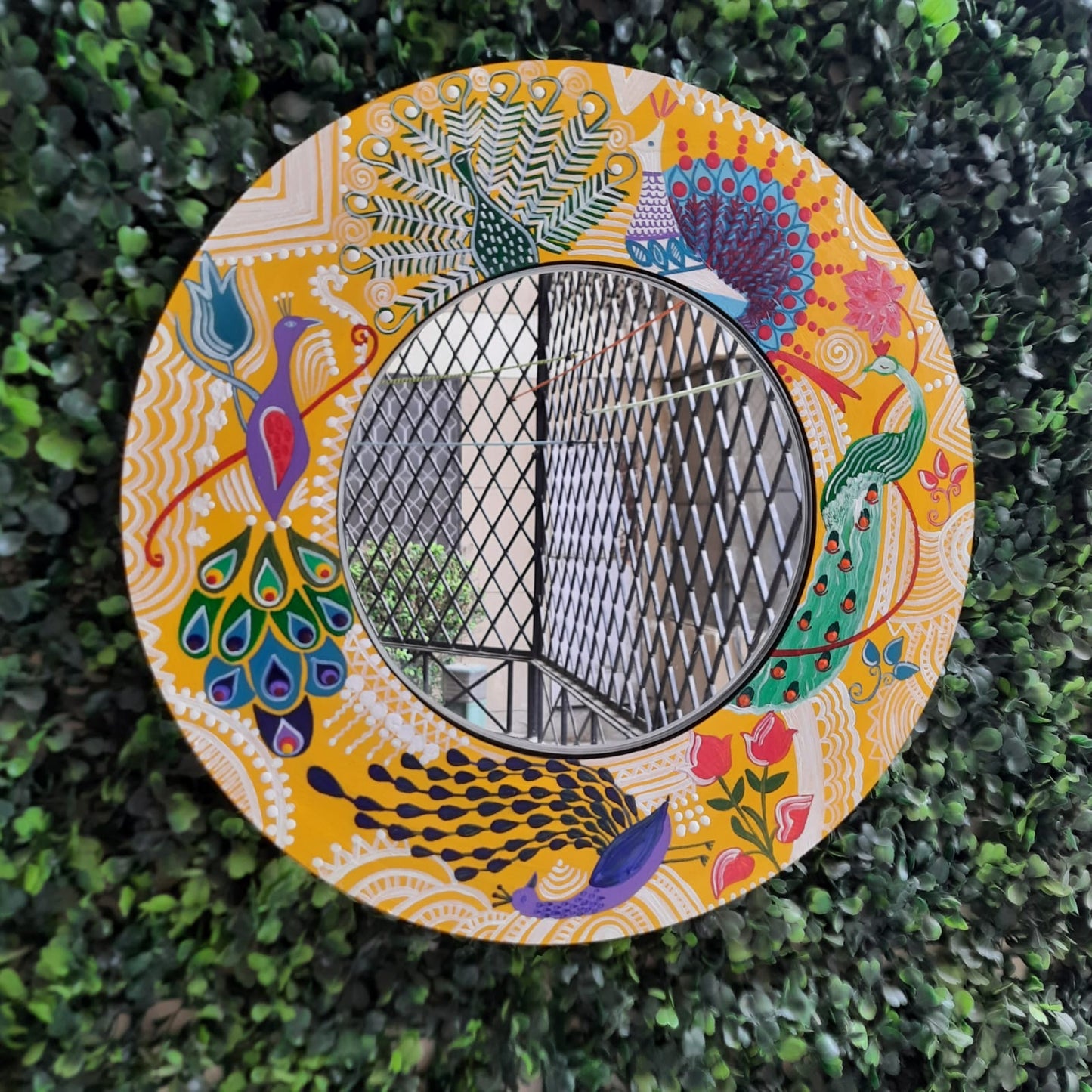 Peacock Mirror Frame