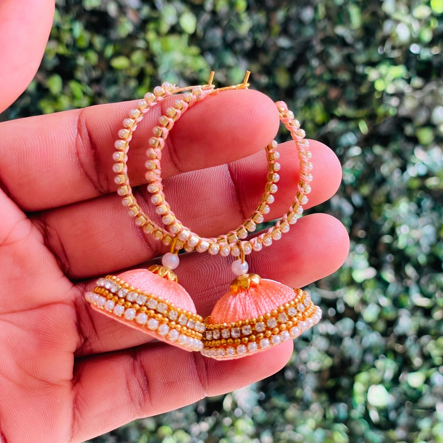 Hoop jhumki earrings