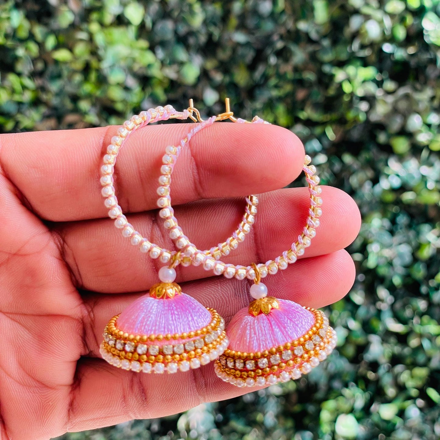 Hoop jhumki earrings
