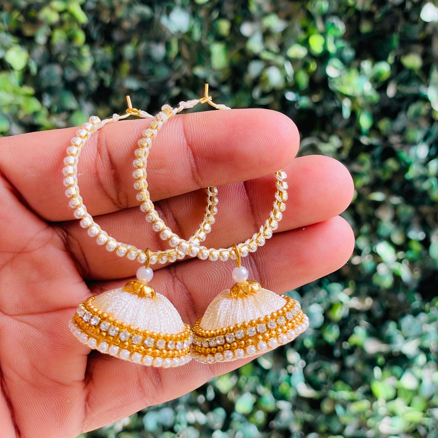 Hoop jhumki earrings