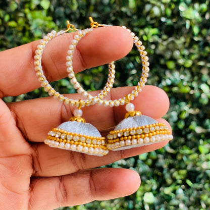 Hoop jhumki earrings