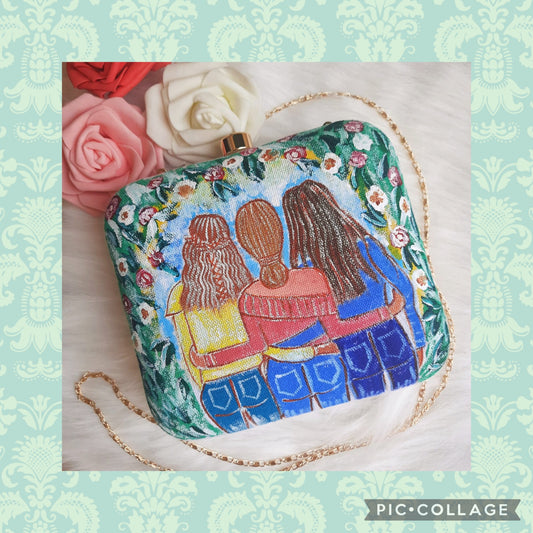friends clutch bag