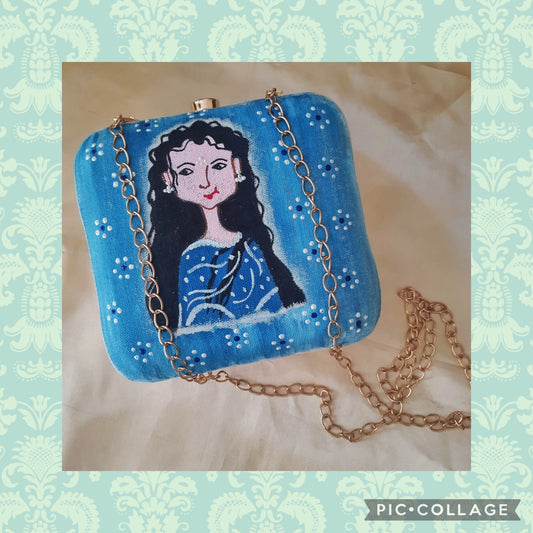 Cute Indian woman clutch bag