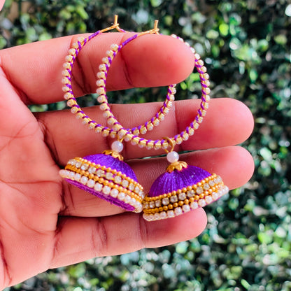 Hoop jhumki earrings