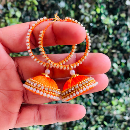 Hoop jhumki earrings