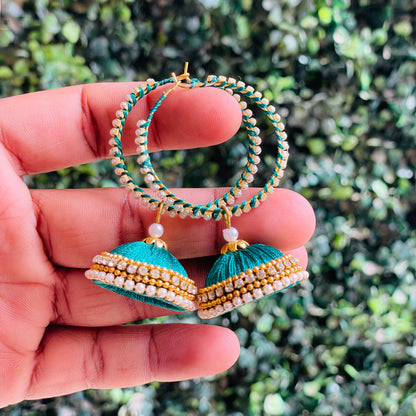 Hoop jhumki earrings