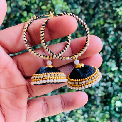 Hoop jhumki earrings