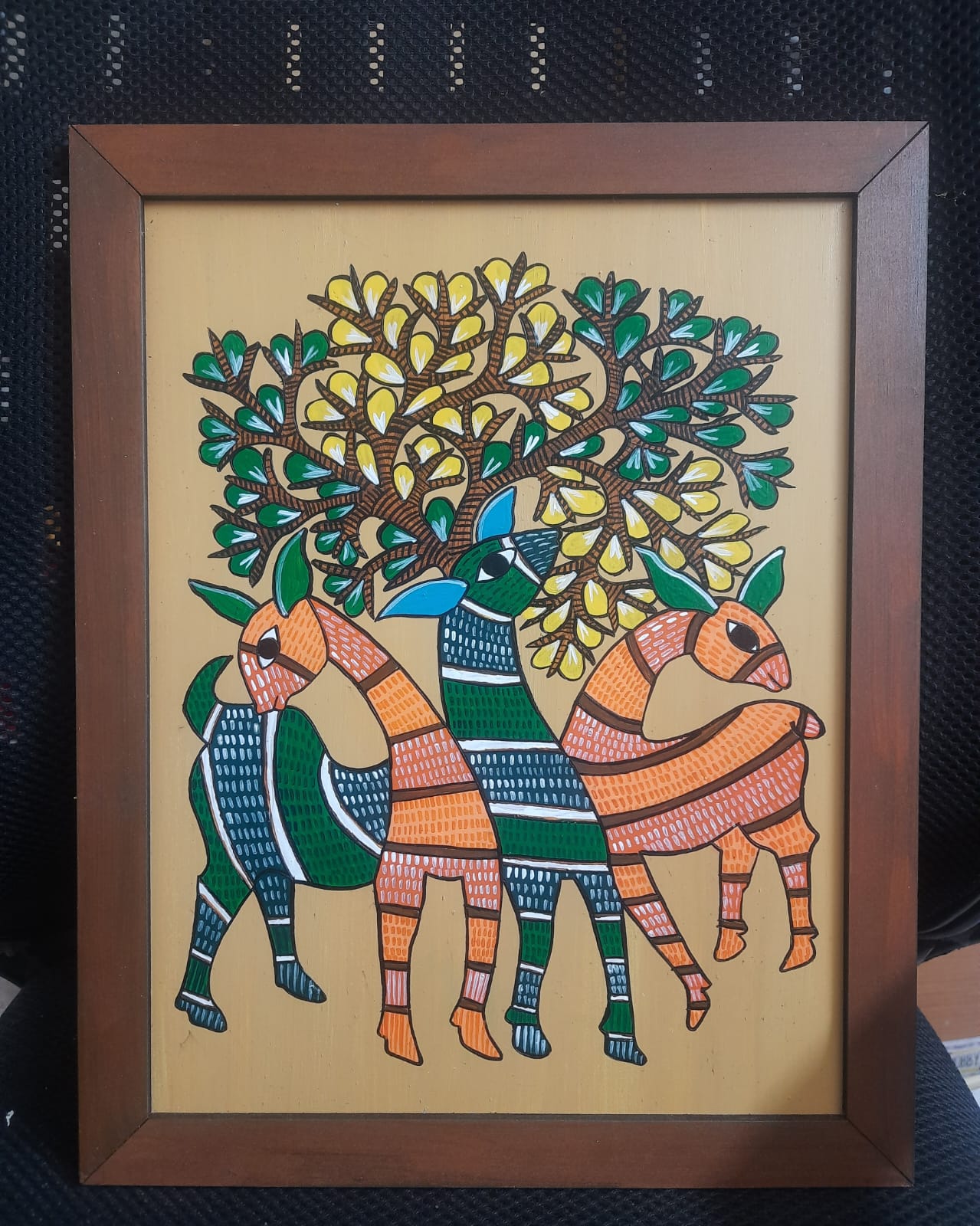 Deer Folk Art Painting