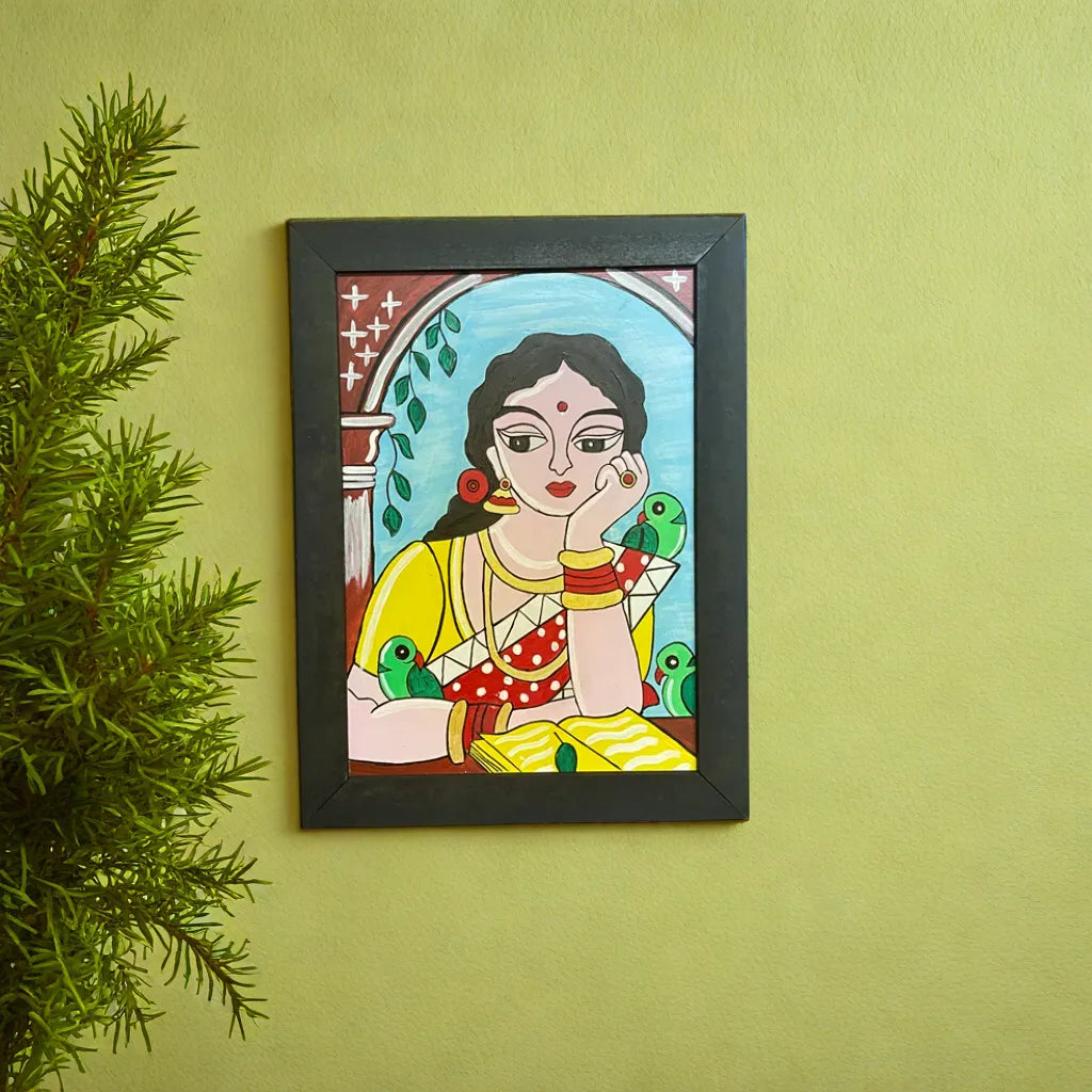 Woman with Parrots