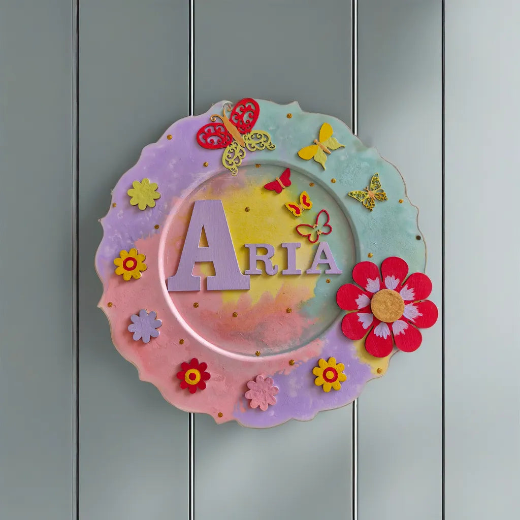 Nature Theme Kids Nameplate