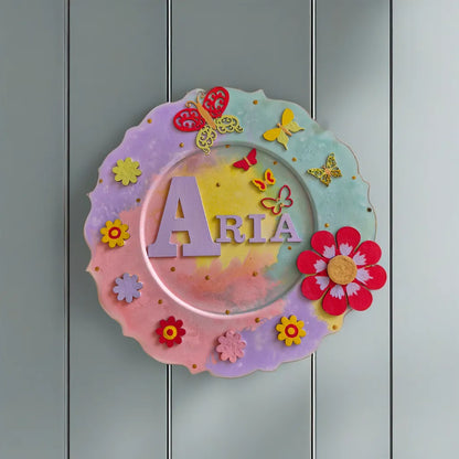 Nature Theme Kids Nameplate