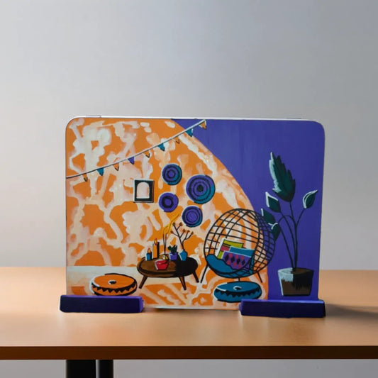 purple orange ipad stand