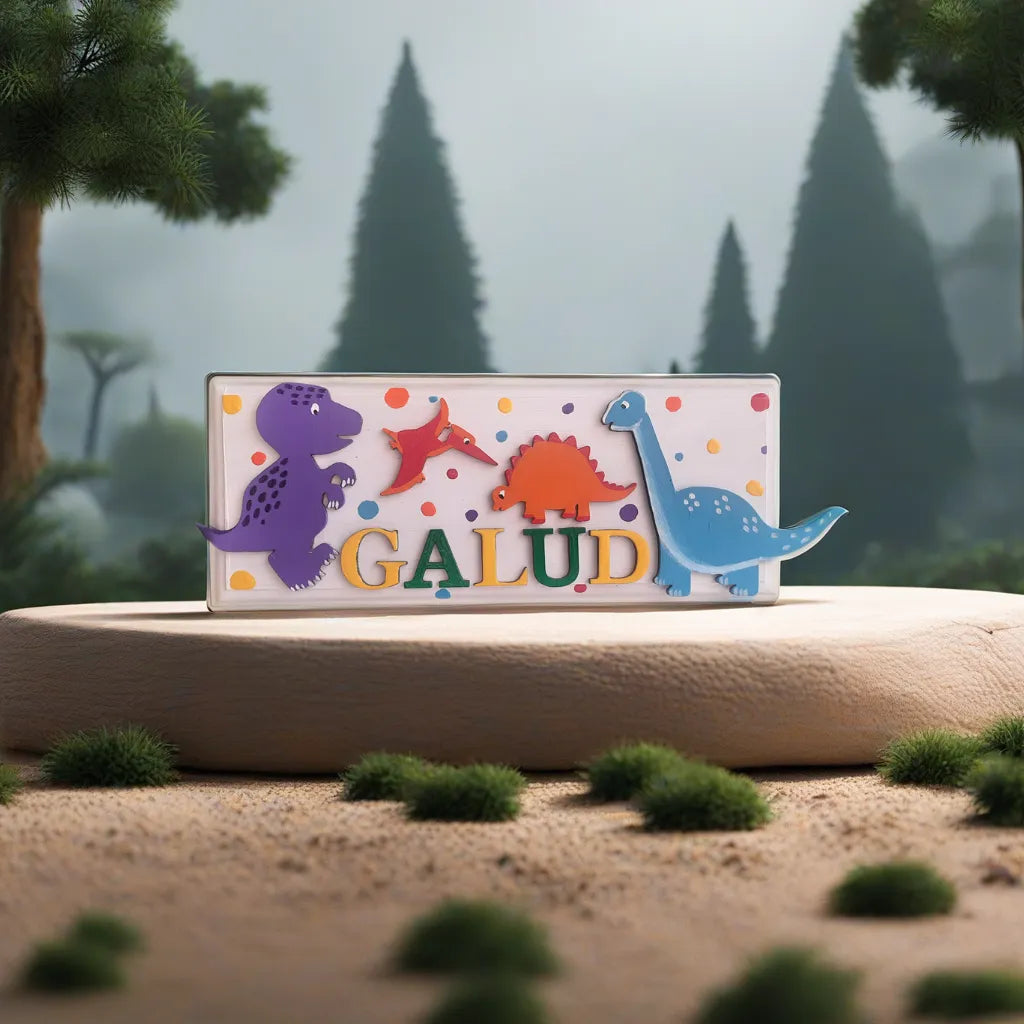 Dinosaurs Nameplate For Kids
