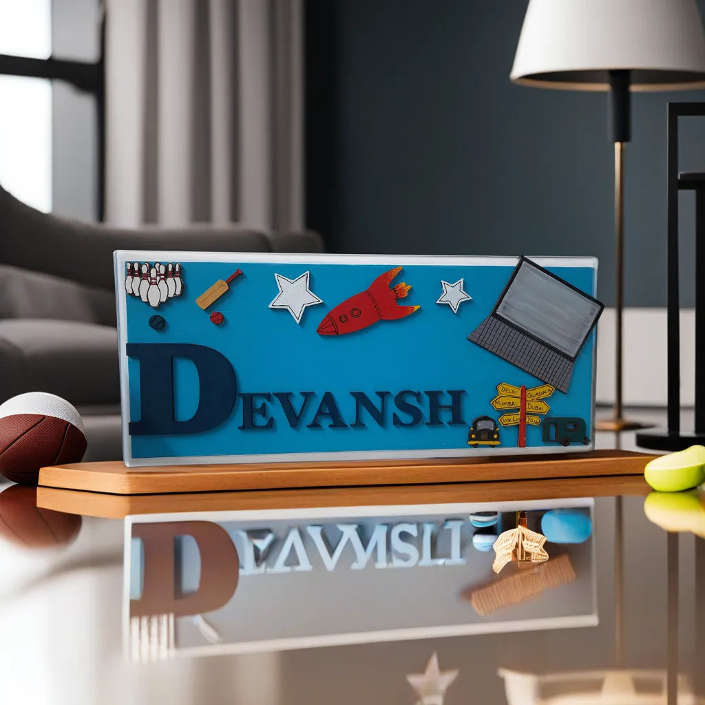 sports kids nameplate (games)