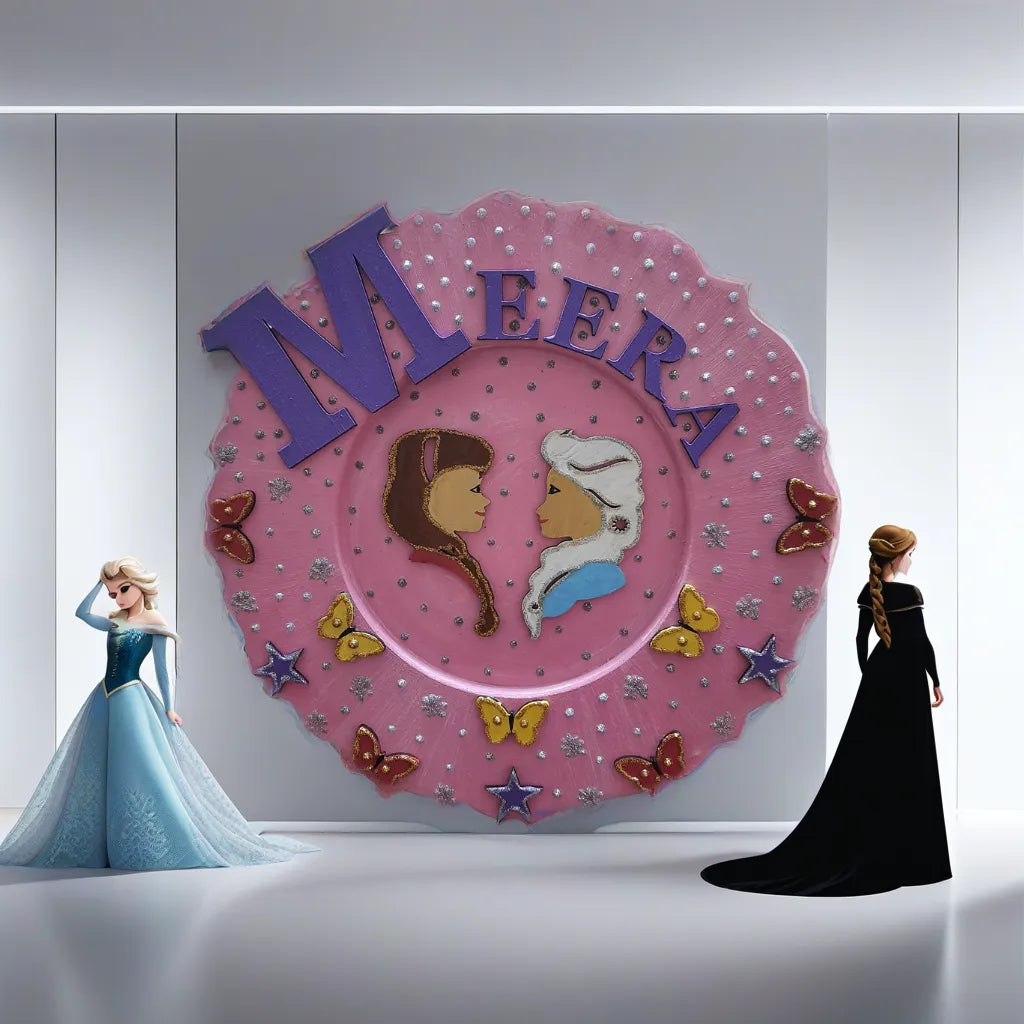 Elsa Anna Kids Nameplate