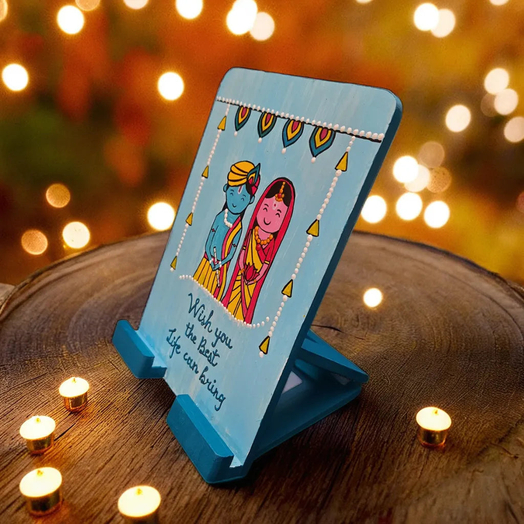 radha krishna  kindle mobile stand