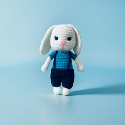 He Rabbit Crochet Toy