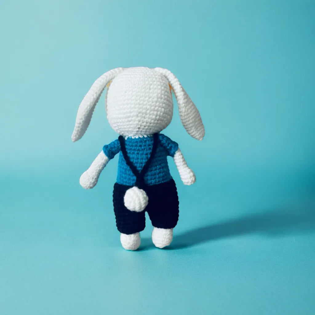 He Rabbit Crochet Toy